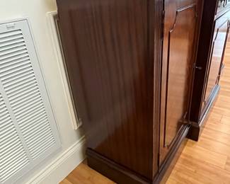 W11 - $145. Sideboard. Solid wood with single drawer. We DO have the key. Measures 61" wide x 17.5" deep x 33.5" tall. 