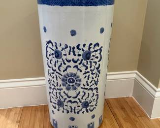 W34 - $50. Decorative Umbrella / Cane Holder. Measures 9" across x 18.75" tall. 