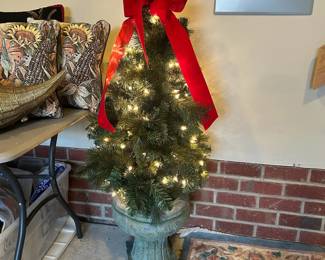 W97 - $30. Single Outdoor Lighted Tree. Measures 48" tall. 
