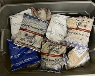 W77 - $50. 2 boxes of Patriot Pantry dried foods. (Manufactured in 2013 - 25 year shelf life)