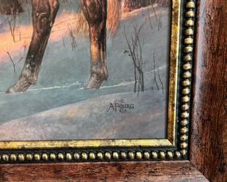 W53 - $125. "The Prayer at Valley Forge" by Arnold Friberg print. Beautifully framed - measures 35" x 25" tall. Includes picture light!