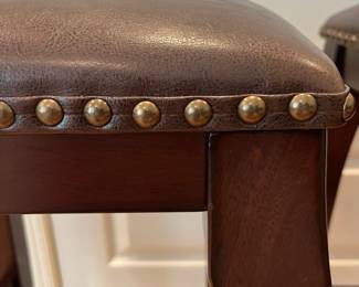 W33 - $60. PAIR of BAR Height stools. Measure 14.5" square x 29.5" tall. Both sturdy and in great condition!