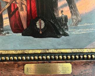 W53 - $125. "The Prayer at Valley Forge" by Arnold Friberg print. Beautifully framed - measures 35" x 25" tall. Includes picture light!