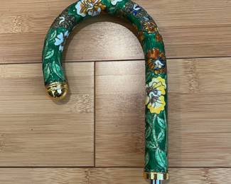 W32 - $25. Pansy Cloisonne Handled Umbrella. Umbrella is in great condition!