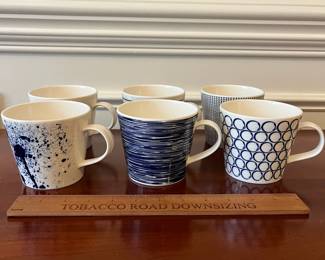 W69 - $20. Royal Doulton "Pacific" Set of 6 Mugs. 