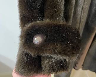 C1 - $250. Tyber by St. John Made in France. FAUX Fur full length coat. Pit to pit flat across measures 24/25". Length 51". Fits Medium / Large. 