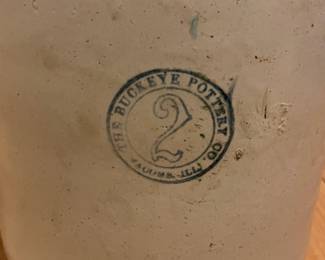 W78 - $40. The Buckeye Pottery #2 Crock. 