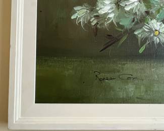 W83 - $75. Robert Cox signed & framed original painting. Measures 39" x 27" tall. 