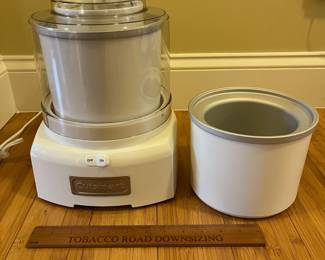 W87 - $30. Cuisinart Ice Cream & Sorbet Maker. Model ICE-21EBWS. Includes original box and extra freezer bowl. 