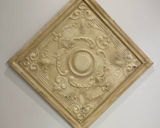 W73 - $30. Metal Tile Wall Art. Measures 28" square. 
