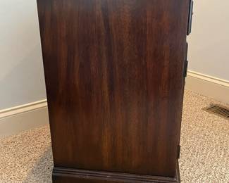 W20 - $175. Henkel-Harris single nightstand / cabinet. Style #114. Single drawer slides easily and doors open to the cabinet with single shelf inside. Measures 24" wide x 16" deep x 25.75" tall. Sturdy and in very good condition!