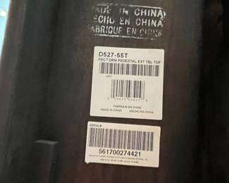 W12 - $300. Ashley Furniture Double Pedestal Table with 6 Chairs. Measures 42" wide x 70" x 30" tall. Has 1 leaf that can add another 18".  2 captains chairs - 4 regular. All sturdy and upholstery is in great condition!