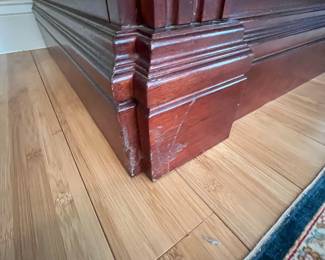 W14 - $50. Large 2 Piece Media Armoire. Measures 47" wide x 26" deep x 80" tall. Base does have some scratches. Moves in 2 pieces! Top & Bottom making it easier to maneuver!