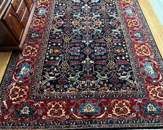 W71 - $750. Bright - Beautiful Rug! Measures 9' x 11'8". Excellent Condition. Feels like wool - no tag. 