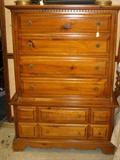Knotty Pine Highboy Dresser