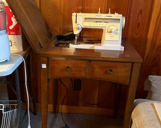 Vintage Sewing Machine Cabinet, Singer Sewing Machine 