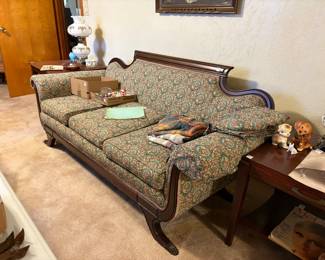 Vintage Sofa with Floral Upholstery