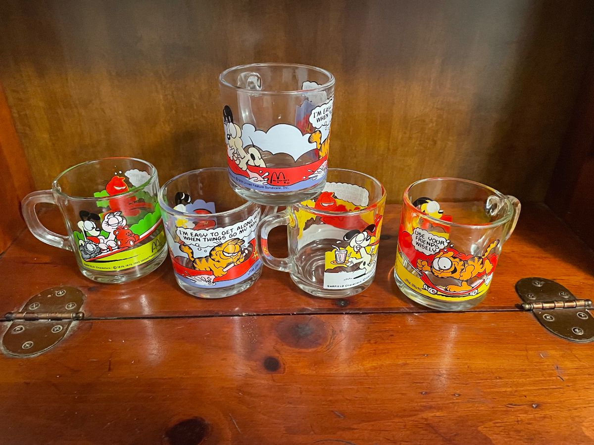 Garfield Glass collection McDonalds. 