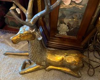 Vintage brass deer