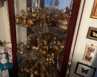 Gold leaf figurines various animals