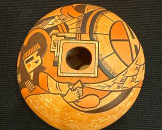 Delmar Polacca Signed Hopi Seed Pot	