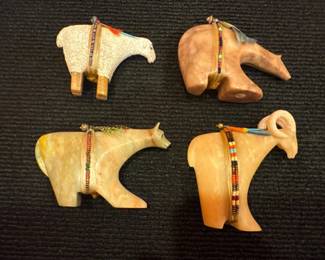 Harry Davidson Hand Carved Stone Fetishes/Spirit Animals	