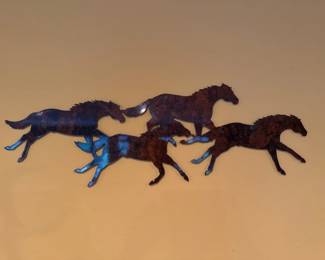 Metal Wall Art of Horses	