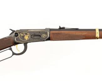 Winchester 94AE Ducks Unlimited 1/1 Rifle. S/N 6369756. Ducks Unlimited 1999 Limited 1-of-1 Winchester Model 94AE, Engraved, gold embellished receiver, checkered wood stock, 20" barrel. Excellent condition. Modern