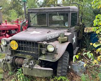 1953 Dodge M37 3/4 Ton 4X4 Army Truck. Not Running. Title Not In Arcuri's name. Has been exposed to elements & sitting for a long period of time. In need of restoration. Does not run. No key.