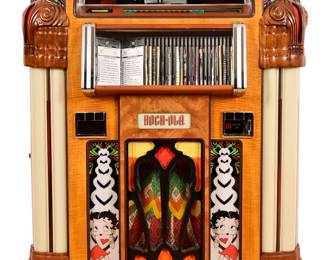 Betty Boop Rockola Juke Box 1996. Scarce Betty Boop Rockola Juke Box, created by Frank Caruso/ Fleischer Studios. Plays CD's