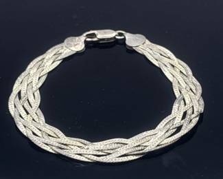 braided 925 silver bracelet