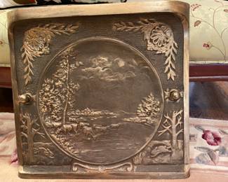 Antique Cast Iron Summer Fireplace Cover