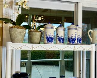 various serving plates, bowls, and platters