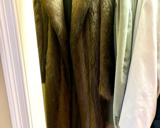 floor length Canadian beaver fur coat

