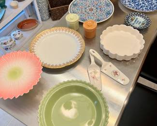 decorative plates and cake stands

