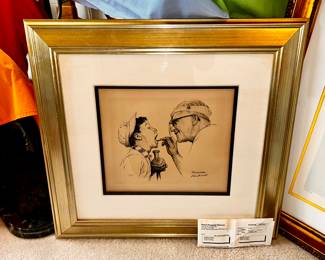 "Expect the Unexpected" by Norman Rockwell, hand signed Artist Proof!