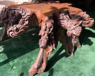 Vintage Chinese Walnut Rootwood Coffee Table
