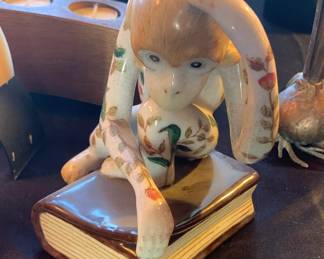 Curious Ceramic Monkey Statues