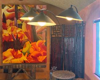 Three Arm Vintage Floor Lamp