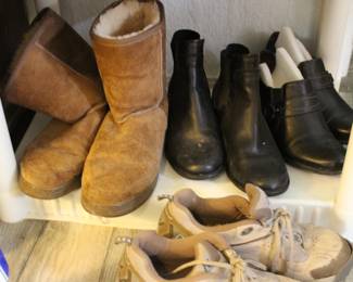 mens and women's shoes, boots, clothes