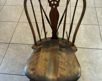 antique rocker, small, traditional joins throughout