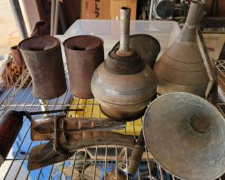Vintage Funnels and Cans
