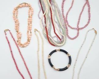 Beaded Necklaces with 14k Gold Clasps