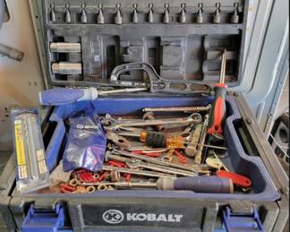 Kobolt Tool Box with Misc Tools and Sockets