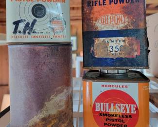 Empty Rifle Powder Tins 