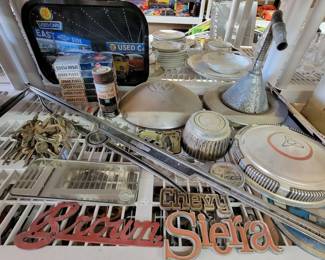 AAA Review Mirror, GM Spark Plugs, Center caps, decals, keys and more 