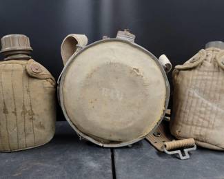 3 Military Canteens