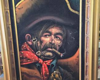 Marcos Amaro Velvet Bandito Painting - Signed 