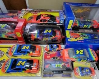 Nascar Jeff Gordon Walkie Talkies, Winner Circle Jeff Gordon 1998 Monte Carlo Car, Racing Champion Premium Edition Car, Winner Circle High Performance Car, Racing Champions 1994 Edition Die Cast Bank with Key Limited Edition, Nascar Jurassic Park The Ride Rumble and Roar Racer, Racing Champions Signature Series Transporter Premier Stock Car, Racing Champions Signature Series Pit Stop Show Case, Burger King Kids Club toys, Racing Champions 1995 Premier Edition Die Cast Car Limited Edition