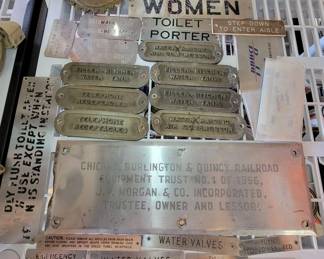 Vintage signs Water valves, Men, Women, Telephone Receptacles, Air Compressor, Filler Kitchen Water Tanks, JP Morgan & Co Inc, Emergency Valve and more 